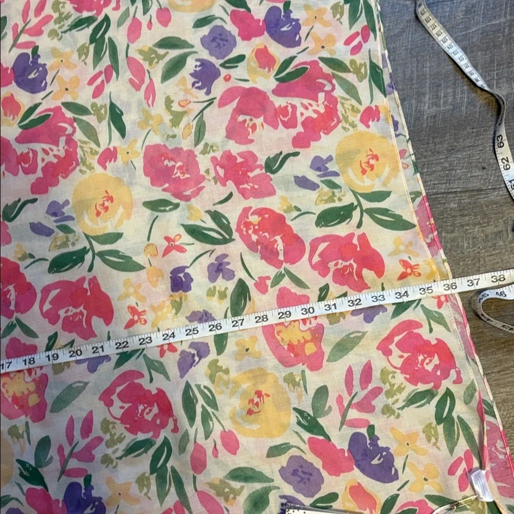 2 Chic Spring Floral Large Scarf Shawl Wrap Tassel OS